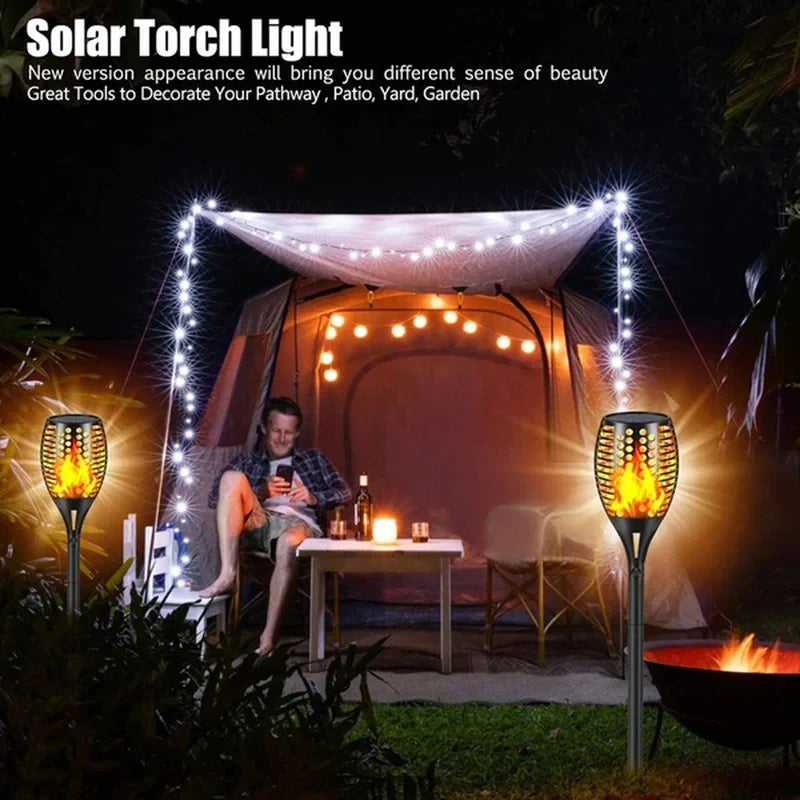 Antorcha Solar LED Efecto Llama IP65 | Decoración Jardín y Patio | 1-12pcs - Firu Total Sales
