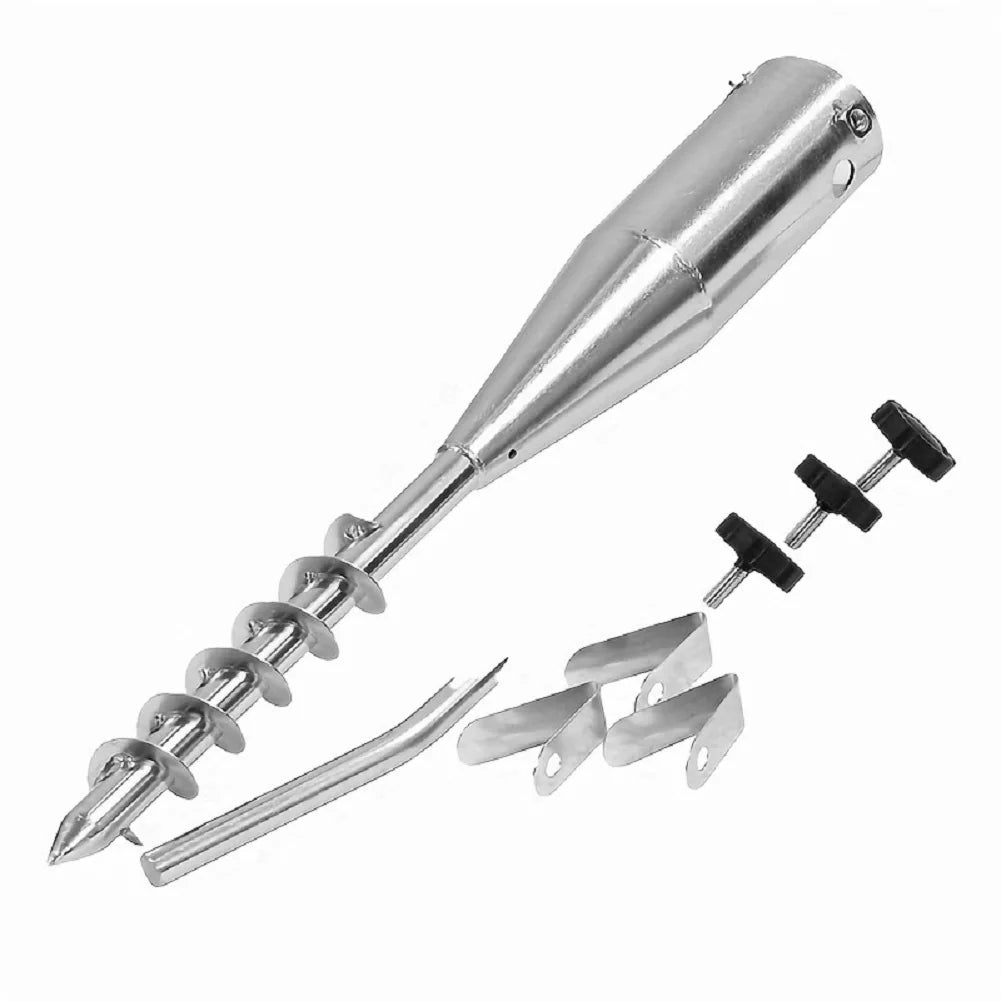 Beach Umbrella Sand Anchor No Dig Metal Umbrella Stand Heavy Duty Beach Sand Ground Anchor for Patio Umbrella Base
