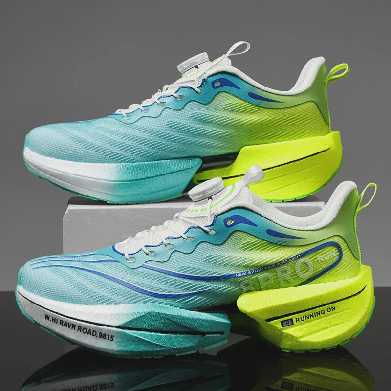 Tenis Running Maratón Placa de Carbono | Transpirable | Malla Ligera | Hombre y Mujer | Antideslizante