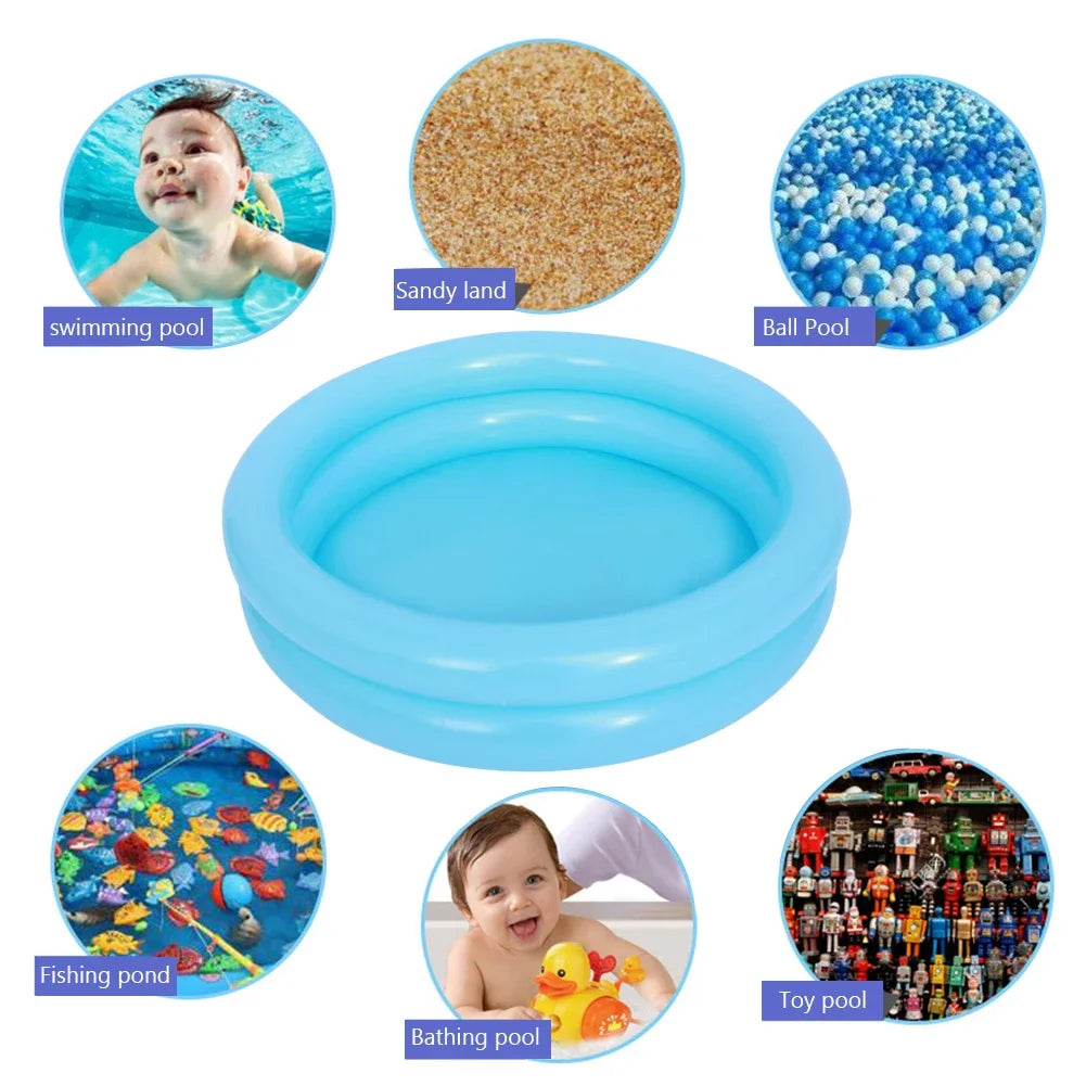 60cm Round Inflatable Baby Toddlers Swimming Pool Summer Kids Water Toys Inflatable Bath Tub Portable Outdoor Paddling Pool Toys