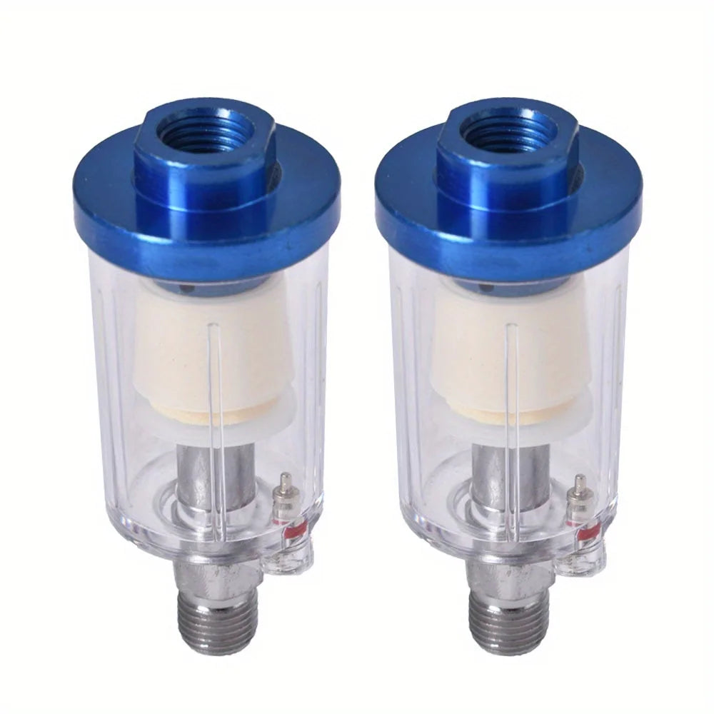 Paint Filtration 2PCS Air Filter for Guns, Compressors, General Purpose 1/4 NPT Ports, Oil/Water Separator