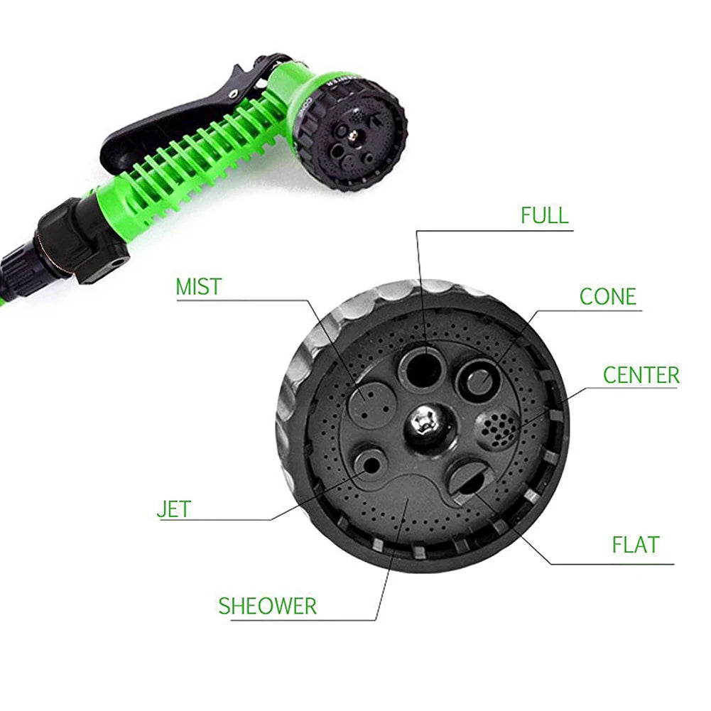 Garden Sprinkler Hose Nozzle 7 Adjustable Modes Irrigation Nozzle Multifunctional Water Spray Gun for Garden Lawn Watering