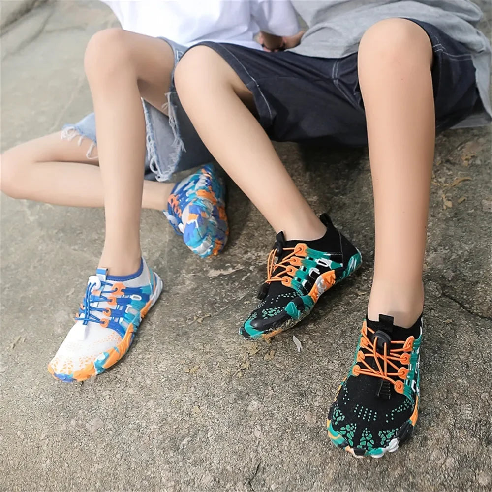 Water Shoes Kids Summer Beach Five Fingers Barefoot Swimming Aqua Shoes Colorful Seaside River Slippers Children Sneakers New