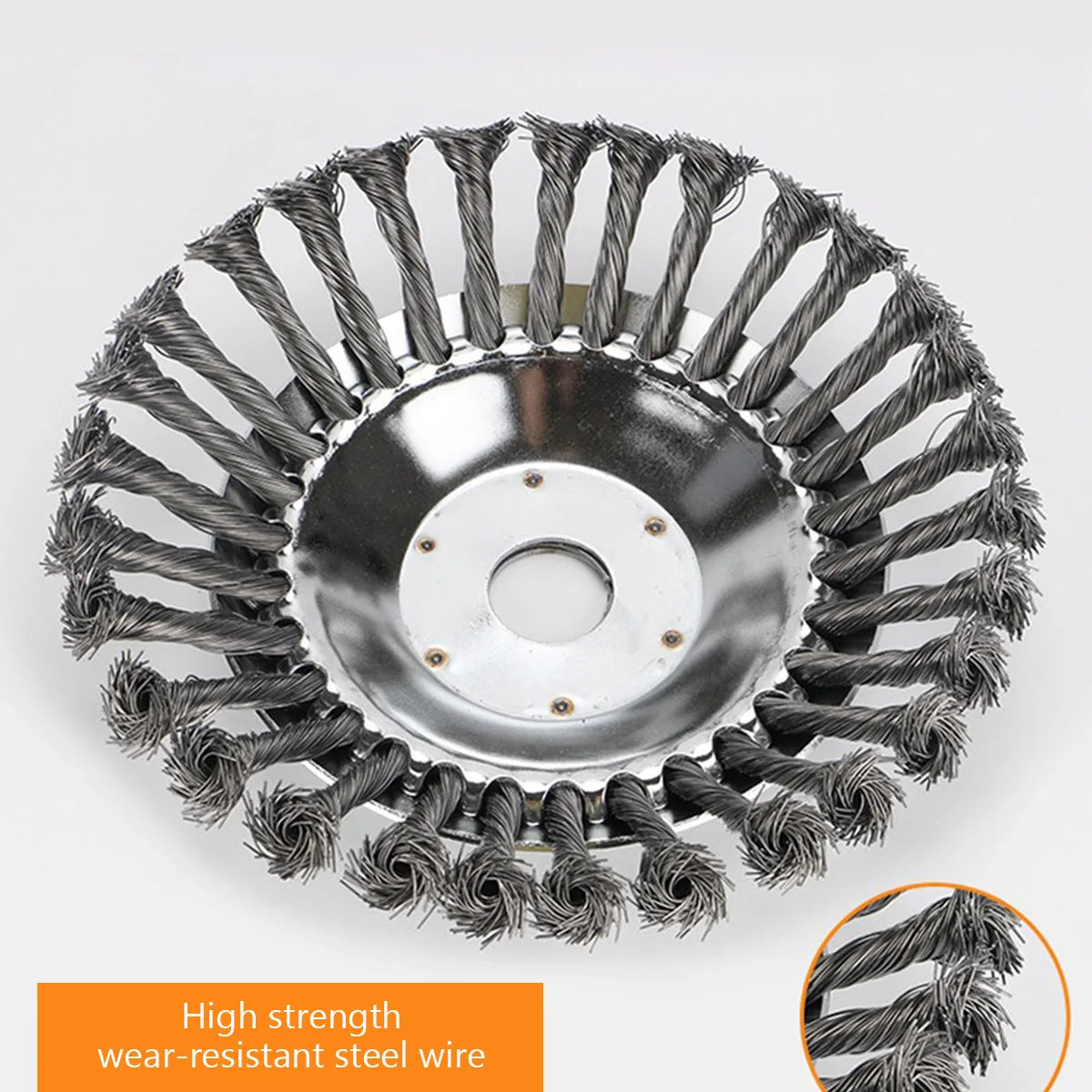 8 inch Steel Wire Wheel Garden Weed Brush Lawn Mower Grass Eater Trimmer Cutter Tools Garden Grass Trimmer Head Weed Brush
