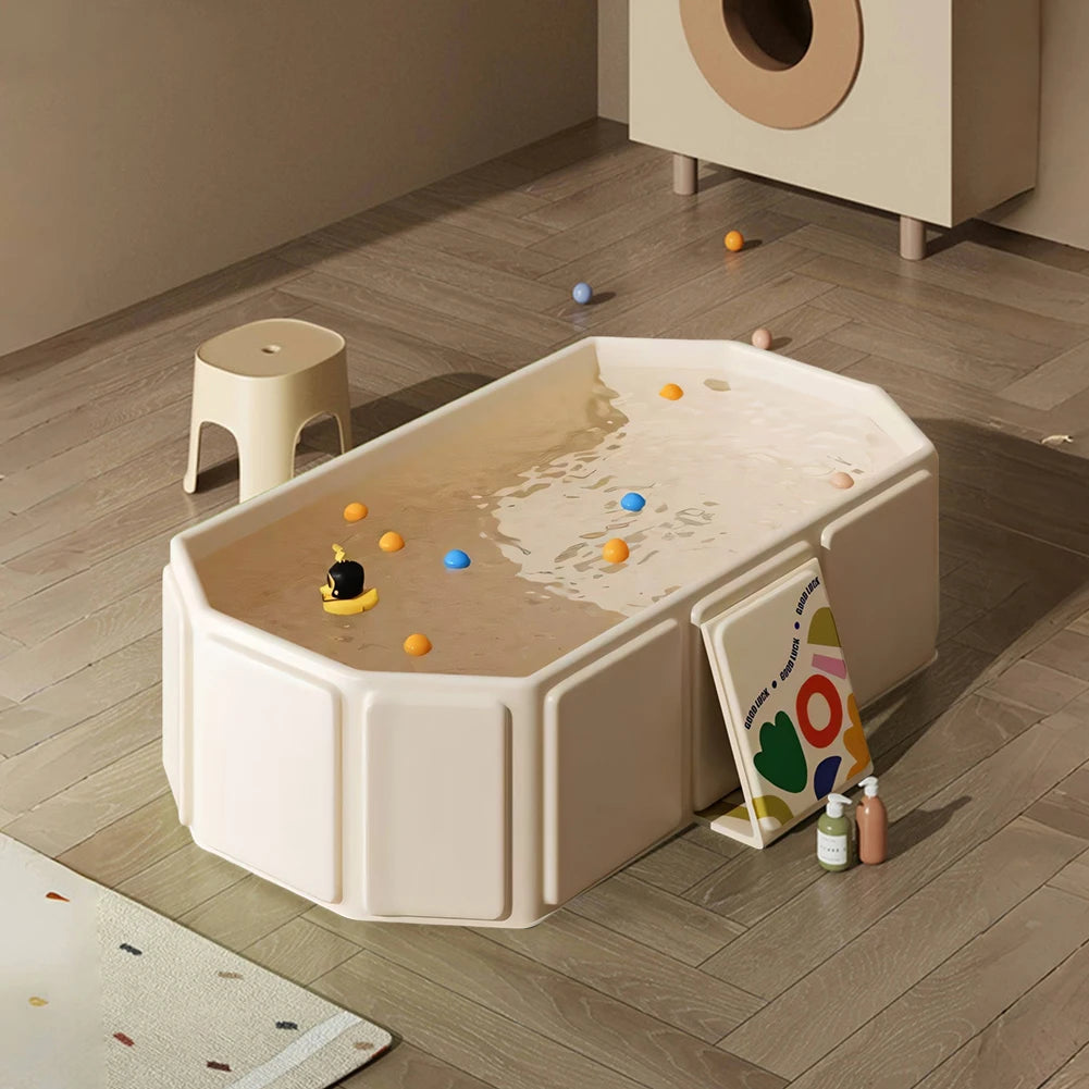 Foldable Baby Bathtub with Drain — Compact Infant Tub | All Ages