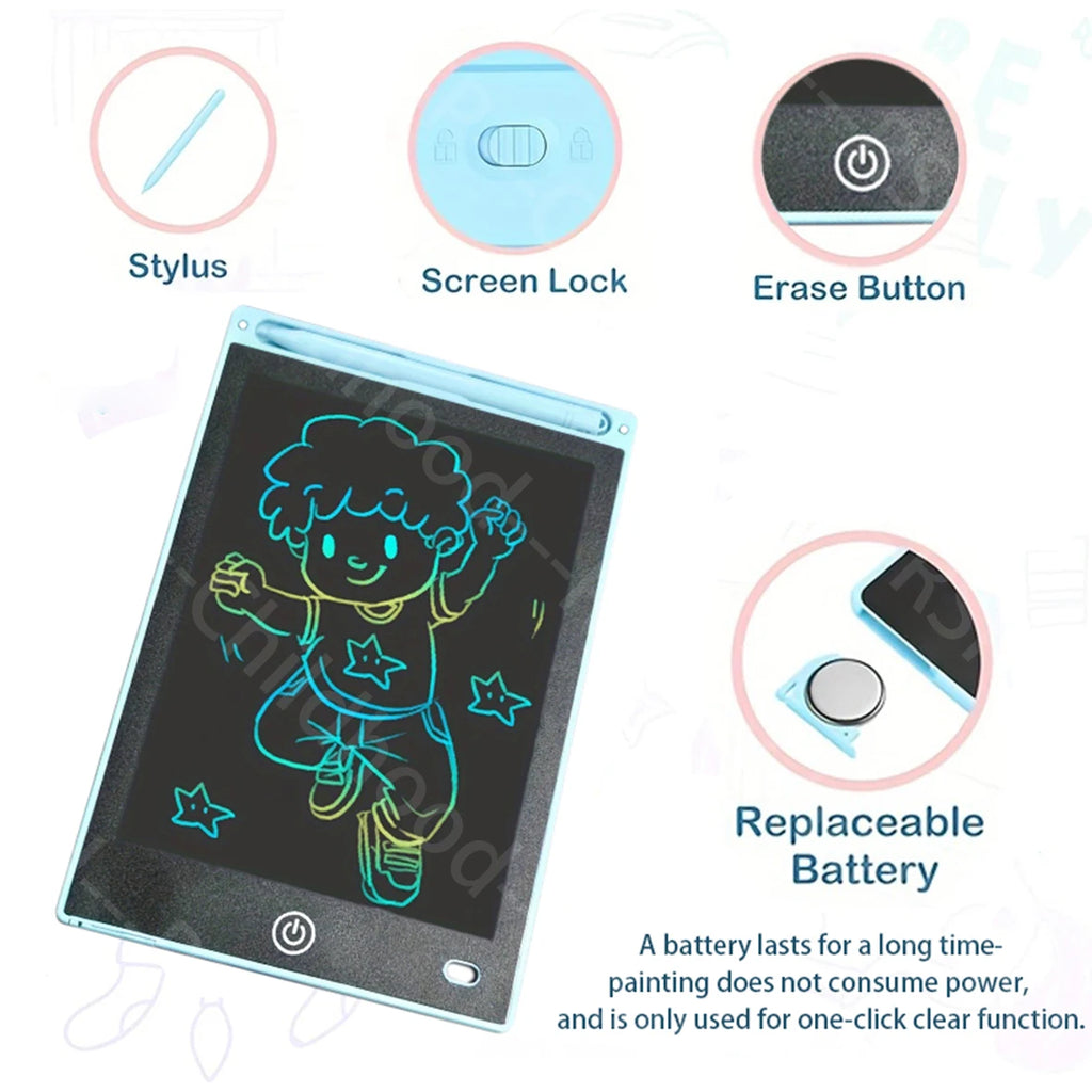 Pizarra Digital LCD 8.5" para Niños | Tableta de Escritura y Dibujo Portatil 🎨 - Firu Total Sales