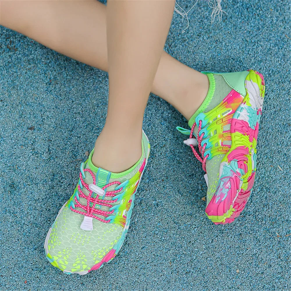 Water Shoes Kids Summer Beach Five Fingers Barefoot Swimming Aqua Shoes Colorful Seaside River Slippers Children Sneakers New