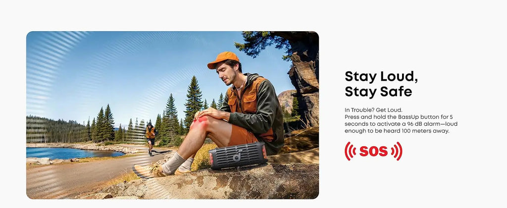 Soundcore Boom 3i by Anker, Compact Outdoor Speaker, IP68 Waterproof, Floating Playback, Saltwater-Resistant  (Refurbished)