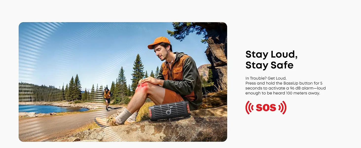 Soundcore Boom 3i by Anker, Compact Outdoor Speaker, IP68 Waterproof, Floating Playback, Saltwater-Resistant  (Refurbished)