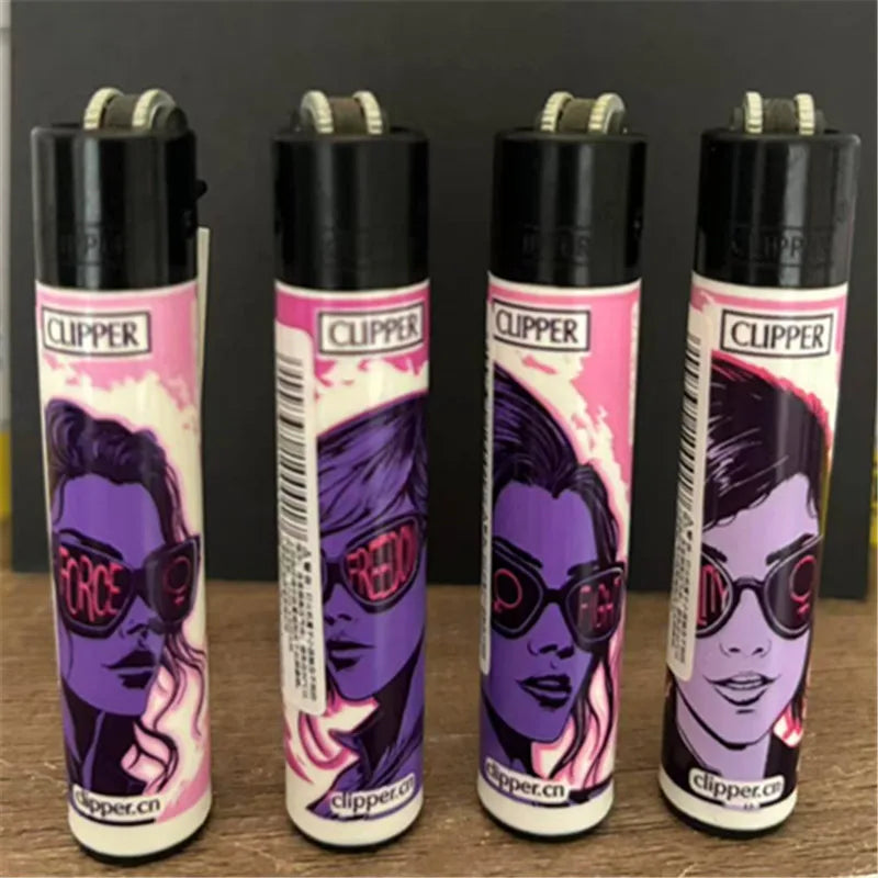 CLIPPER Lighter Retro Grinding Wheel Open Flame Lighter New Inflatable Lighter Cigarette Accessories Men's Small Gifts