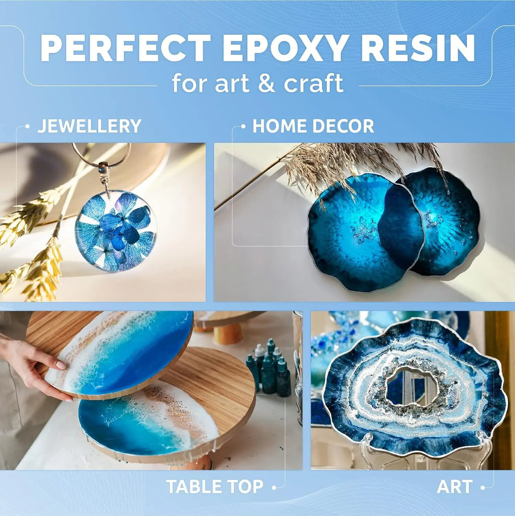 Resina Epoxi Transparente 500ML | Alto Brillo | Sin Burbujas | Mesas y Joyería ✨