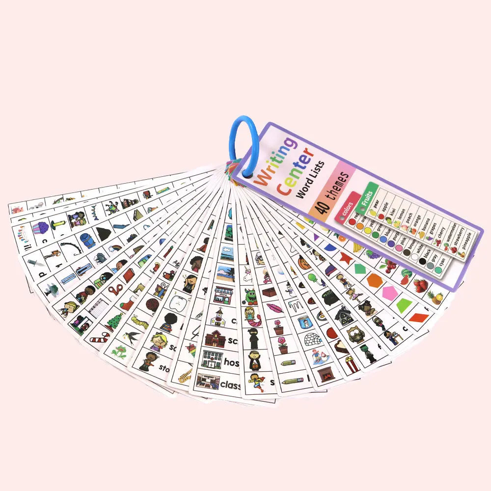 40 Themes Word Cards Puzzle Educational Toy Word Flashcards English Student Learning Cards Teacher Teaching Aids Word Cards