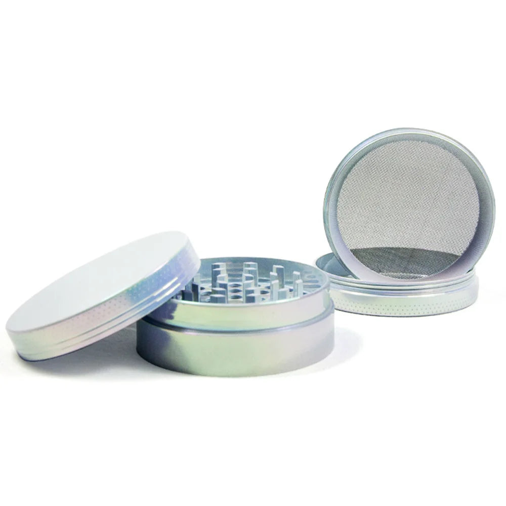Neon Herb Grinder 4-layer Iridescent Tobacco Grinder Spice Miller Crusher Zinc Alloy 40/50/60mm
