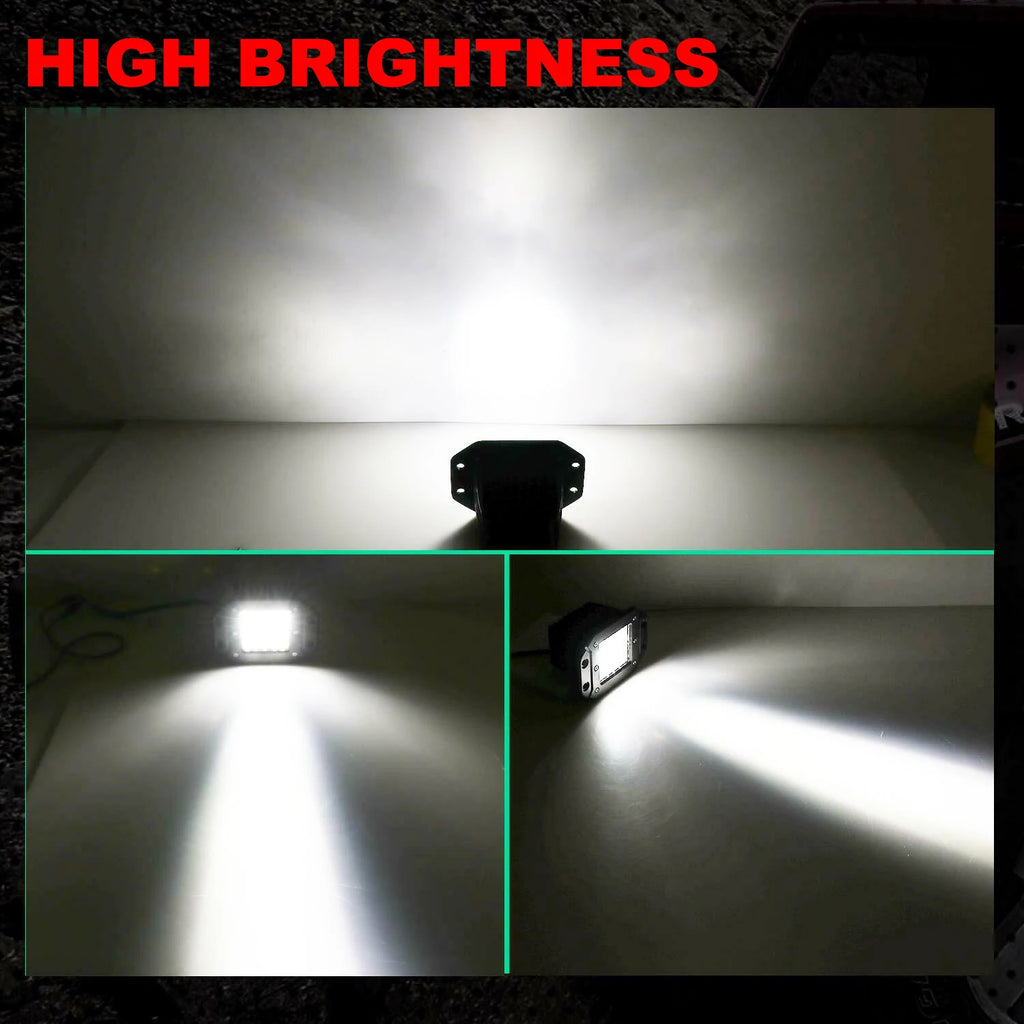 ANMINGPU Par Barras LED 5" 40W Spot | IP68 | 6000K | 12V/24V | Off Road | Auto, Camión, ATV y Jeep