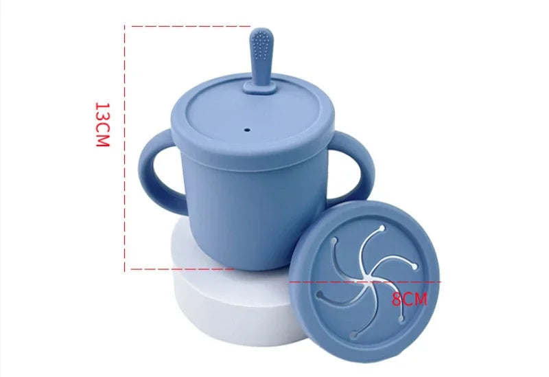 Set de Vajilla de Silicona para Bebé | Bol, Plato, Vaso, Cuchara y Tenedor 🍼