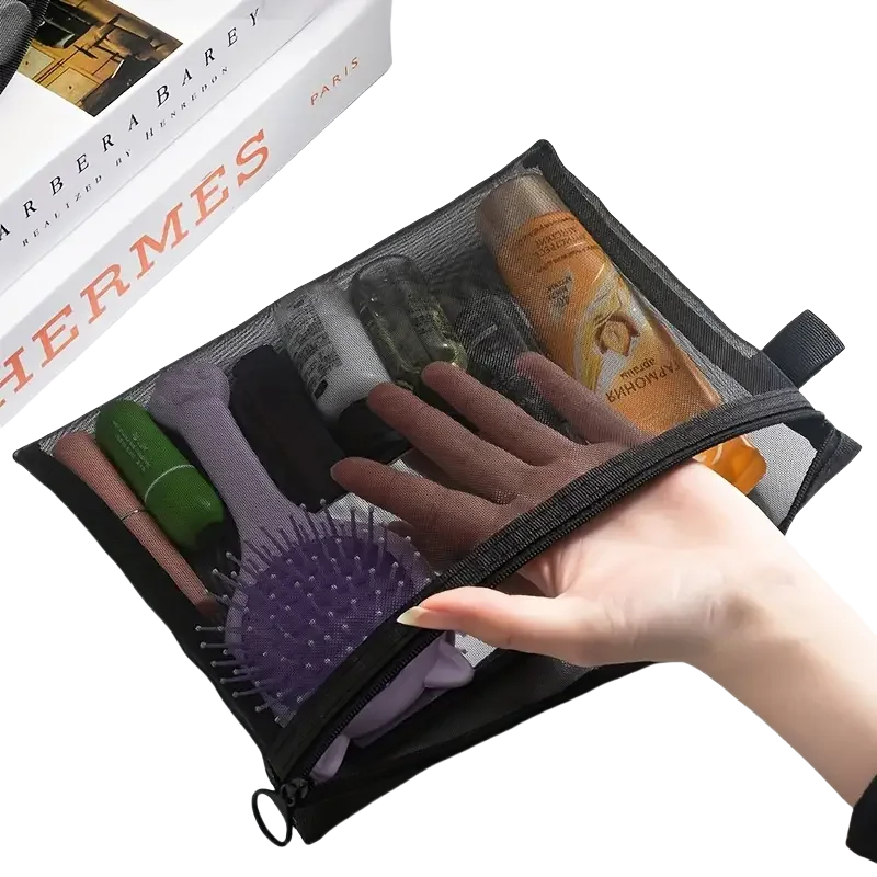 1/3pcs Mesh Clear Cosmetic Bags Small Large Black Makeup Bag Portable Travel Toiletry Organizer Case Lipstick Storage Pouch