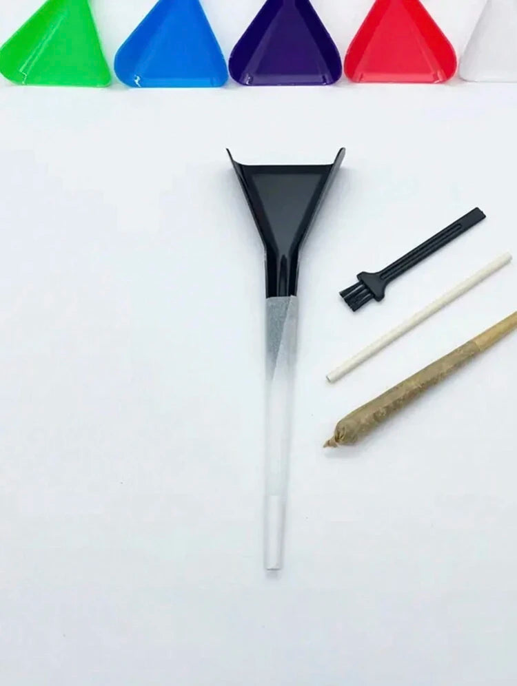 Pre Rolled Cones Loader Funnel Tool Set Including 1pcs Cone Loader, 1pcs Cleaning Brush And 1pcs Pressing Rod Tobacco Loader