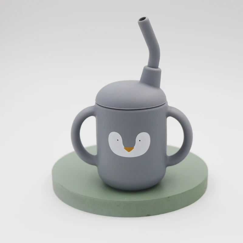 Vaso Sippy de Silicona 120ml para Bebé | Sin BPA | Contenedor de Snacks Portátil 🍼
