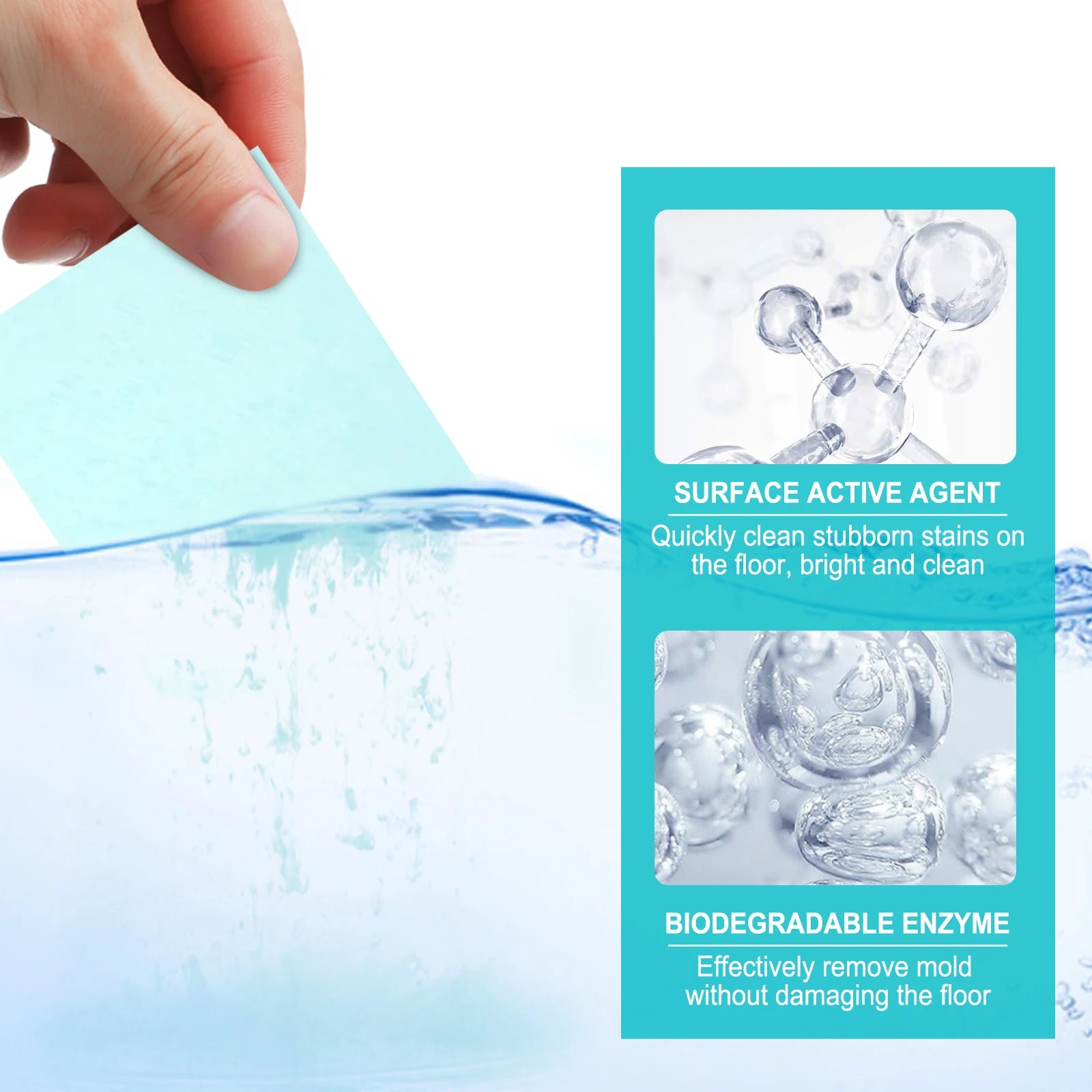 30pcs Floor Cleaning Tablets Toilet Cleaner Multi-effect Household Fragrance Powerful Decontamination Cleaner Artifact Home