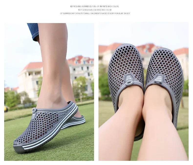 Aqua Shoes Unisex Hollow Out Slippers Casual Couple Beach Sandal Flip Flops Beach Outdoor Sandals Water Shoes Mens Slippers
