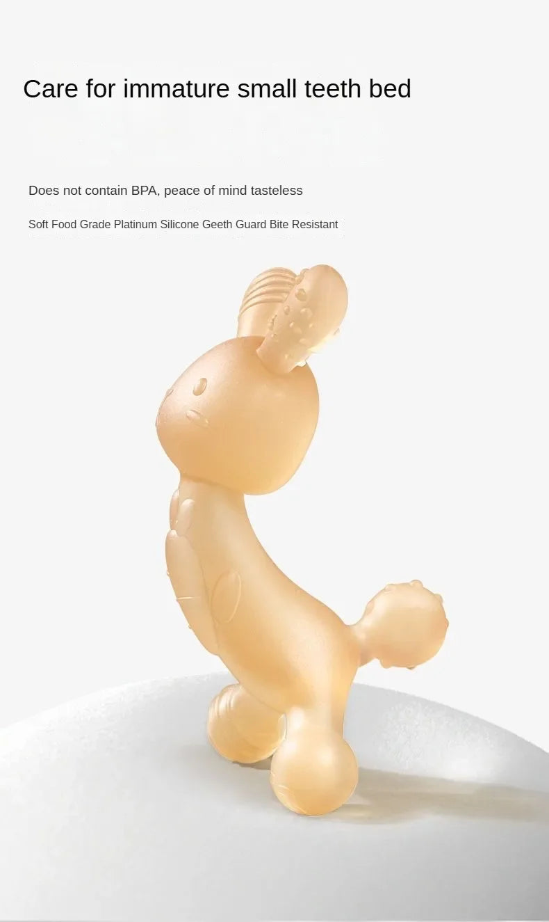 Cartoon Rabbit Silicone Teether — Newborn Chewing Toy | Infant Gift