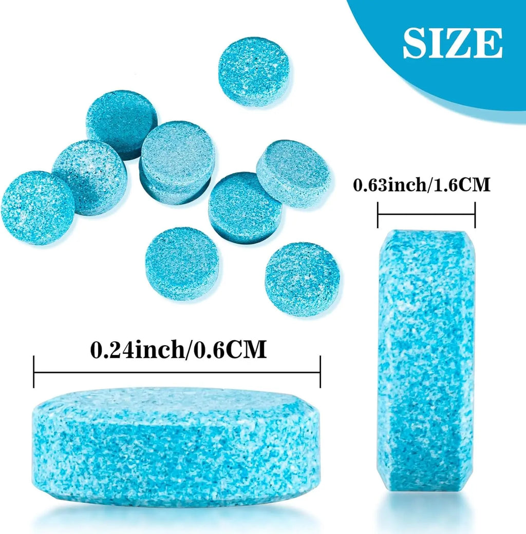 Car Windshield Washer Tablets - Concentrated Glass Cleaner for Automotive Wiper Fluid, Easy to Use and Effective