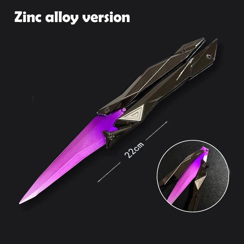 Plastic Valorant Singularity Butterfly Knife Toy Foldable Gaming Replica Model Perfect Gift for Boys and Game Enthusiasts