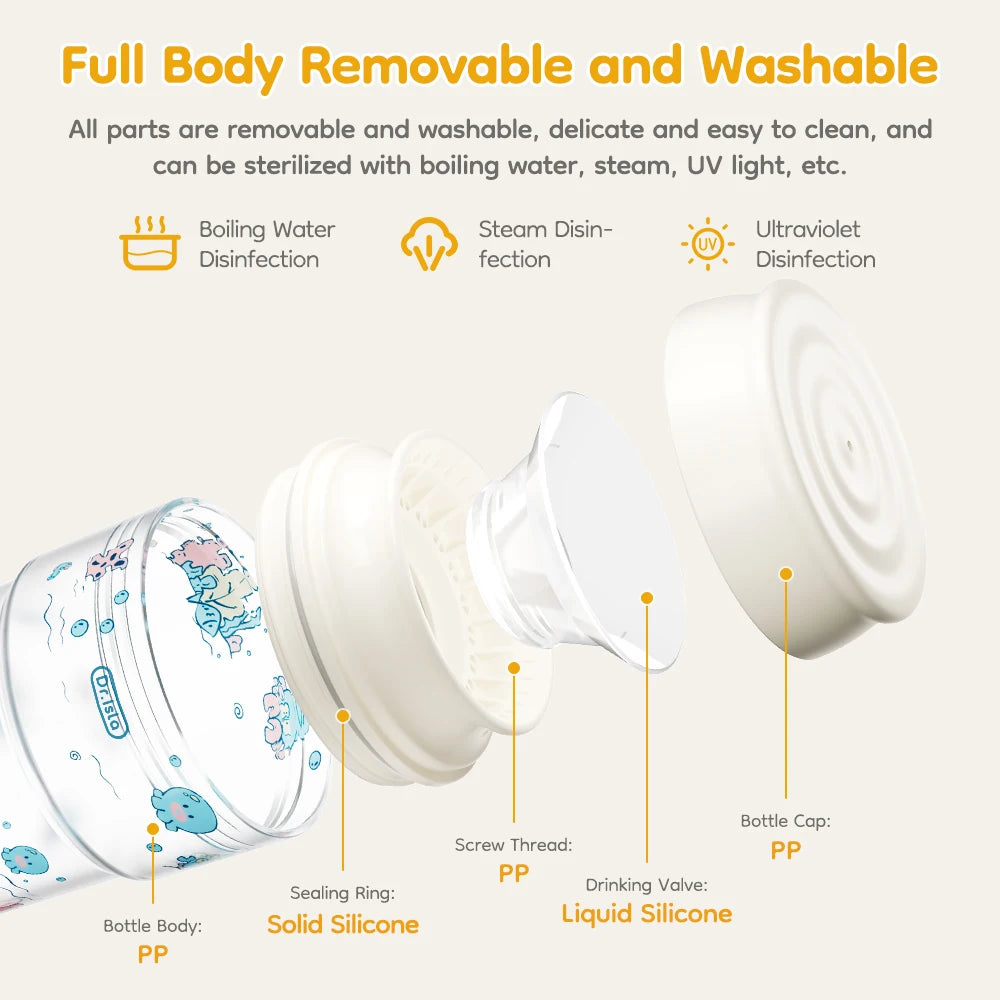 Vaso de Aprendizaje 360° 280ml para Bebé | Tapa Flip | Antiderrame | Sin BPA 🍼