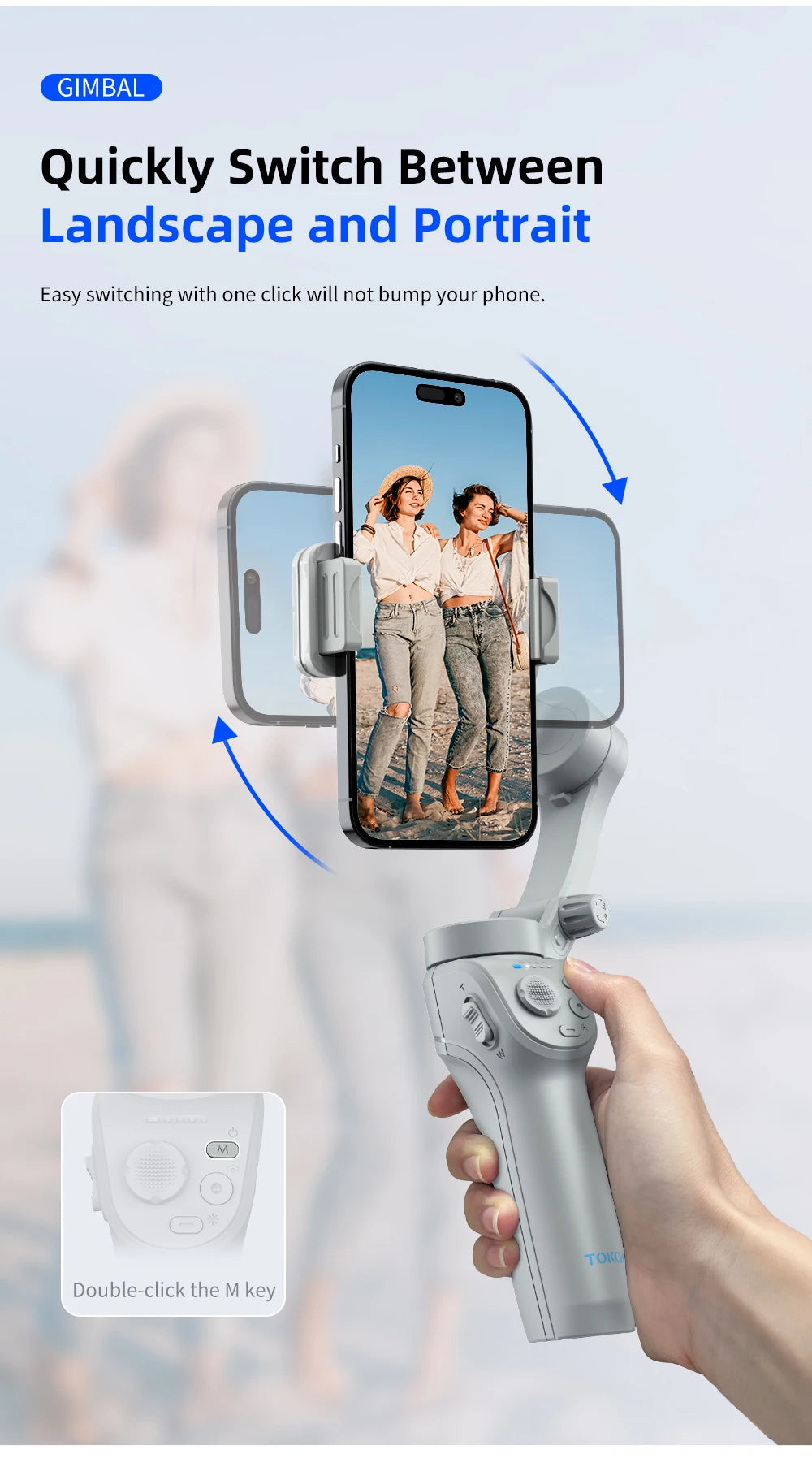 M01 3-Axis Smart Gimbal Handheld Stabilizer Selfie Tripod with Fill Light for Smartphone Anti Shake Foldable for Xiaomi iPhone - Firu Total Sales