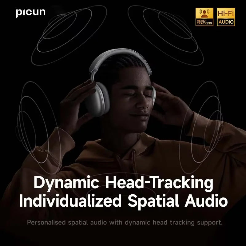 Auriculares Picun F8 Pro ANC -52dB | Audio 3D Espacial | Head Tracking | Bluetooth 5.4 | 80h Batería - Firu Total Sales