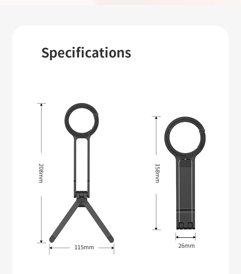 ULANZI MA30 Magnetic Phone Tripod Stand for iPhone 16 Samsung Xiaomi Huawei Vivo OPPO Magsafe Aluminium Smartphone Mini Bracket