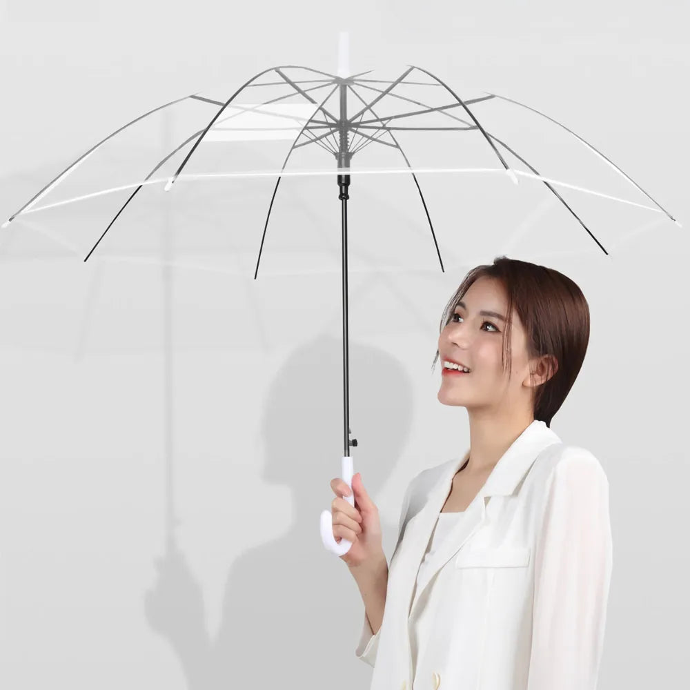 1+1 Strong and Durable Clear Transparent Automatic Large Rain Umbrella Luxury 16K Premium Salda