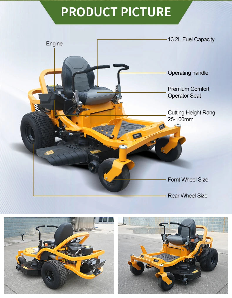 Durable riding lawn mower zero turn mini riding lawn mower seat zero turn electric ride on lawn mower