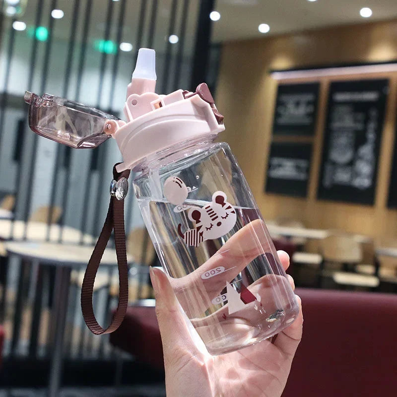 Lovely Kids Water Sippy Cup Creative Cartoon Baby Cups with Straws Leakproof Water Bottles Outdoor Childrens Cup