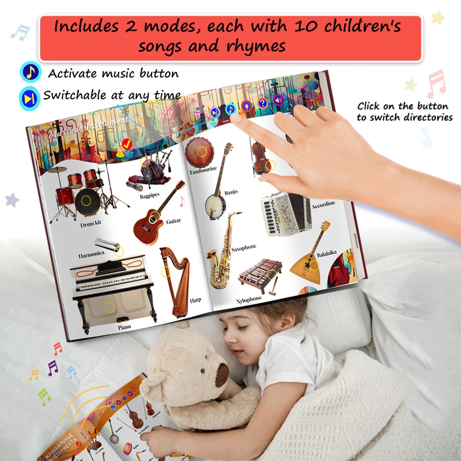 biidi English Language Children Audio Books Point Reading Learning Books Early Educational Machine Kids Baby Studying Toys Gifts