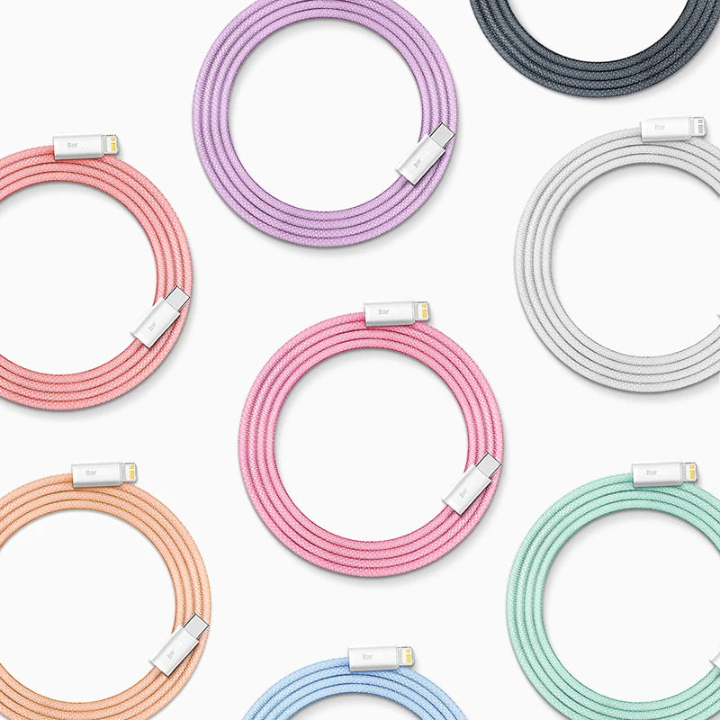 Baseus Cable USB-C 20W PD 3A | Trenzado | 0.5m/1m/2m | iPhone 14/13/12/11 Pro Max, iPad y MacBook