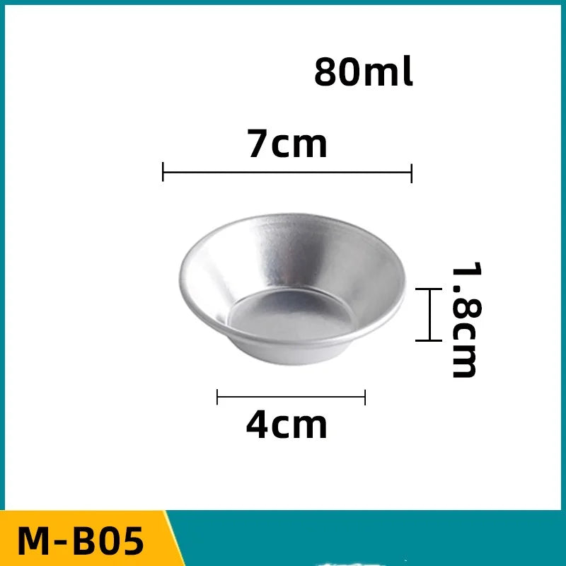 Set 5/10pcs Moldes Mini Acanalados de Aluminio para Pudding y Mousse 🍰