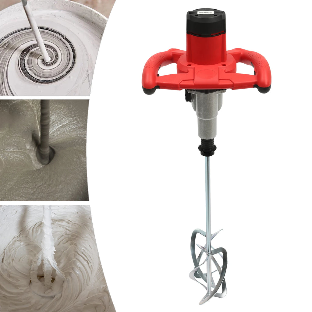 Handheld Paint and Mortar Stirrer Corded Electric 2-Gear Concrete Mixer 6 Speeds Optional Red/Green US/EU Standard 110V