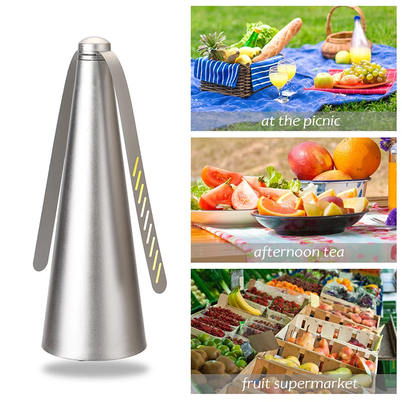 Rechargeable/dry cell Outdoor Multifunctional Fly Repellent 360° Rotation Fan-type Food Protector Pest Drive Away Table Fan