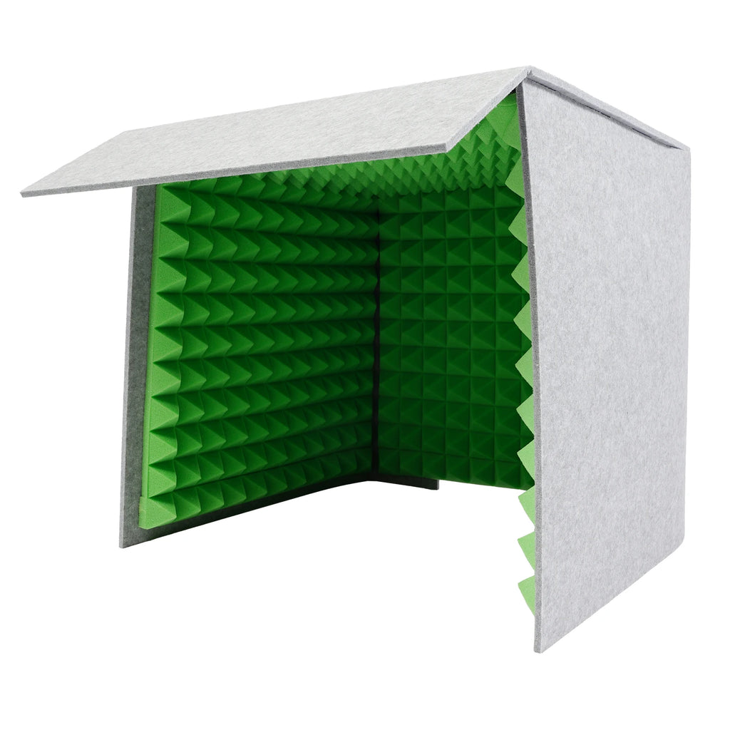 60x60x60cm Desktop Soundproof Cover Vocal Sound Absorbing Shield Acoustic Foam 62mm Total Thickness,Easy to Assemble for Home