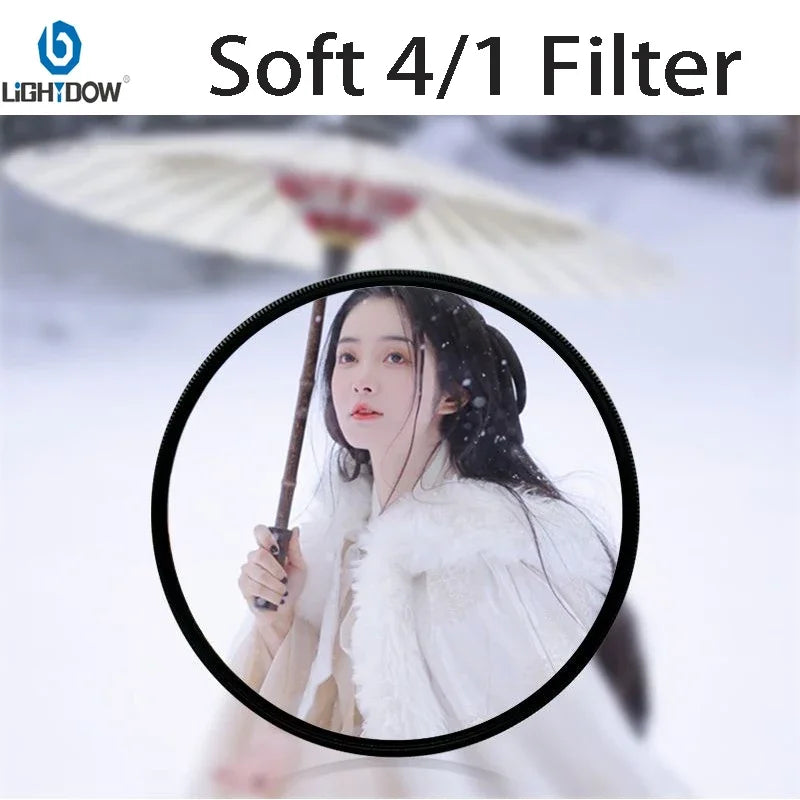 1/4 White Mist Camera Filter Soft Diffusion Dreamy Cinematic for Canon Nikon Sony Camera Lens 49mm 52mm 55mm 58mm 62mm 67mm 72mm