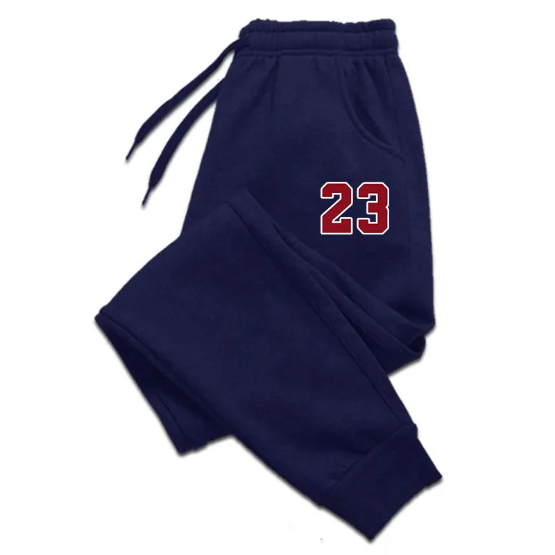 Men's Luxury Print Fleece Sweatpants Warm Jogging Pants Multiple PacksMale Outdoor Trousers Straight Trouse New Autumn Winter - Firu Total Sales