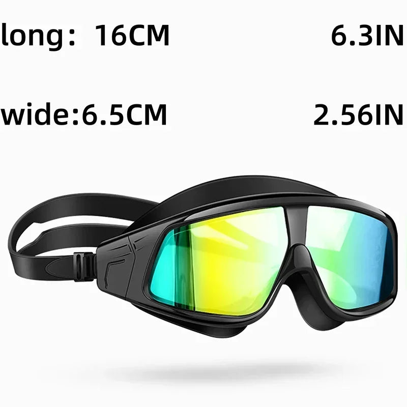 1 Pcs Adult male and female universal professional swimming goggles waterproof, anti fog, anti UV electroplated high-definition