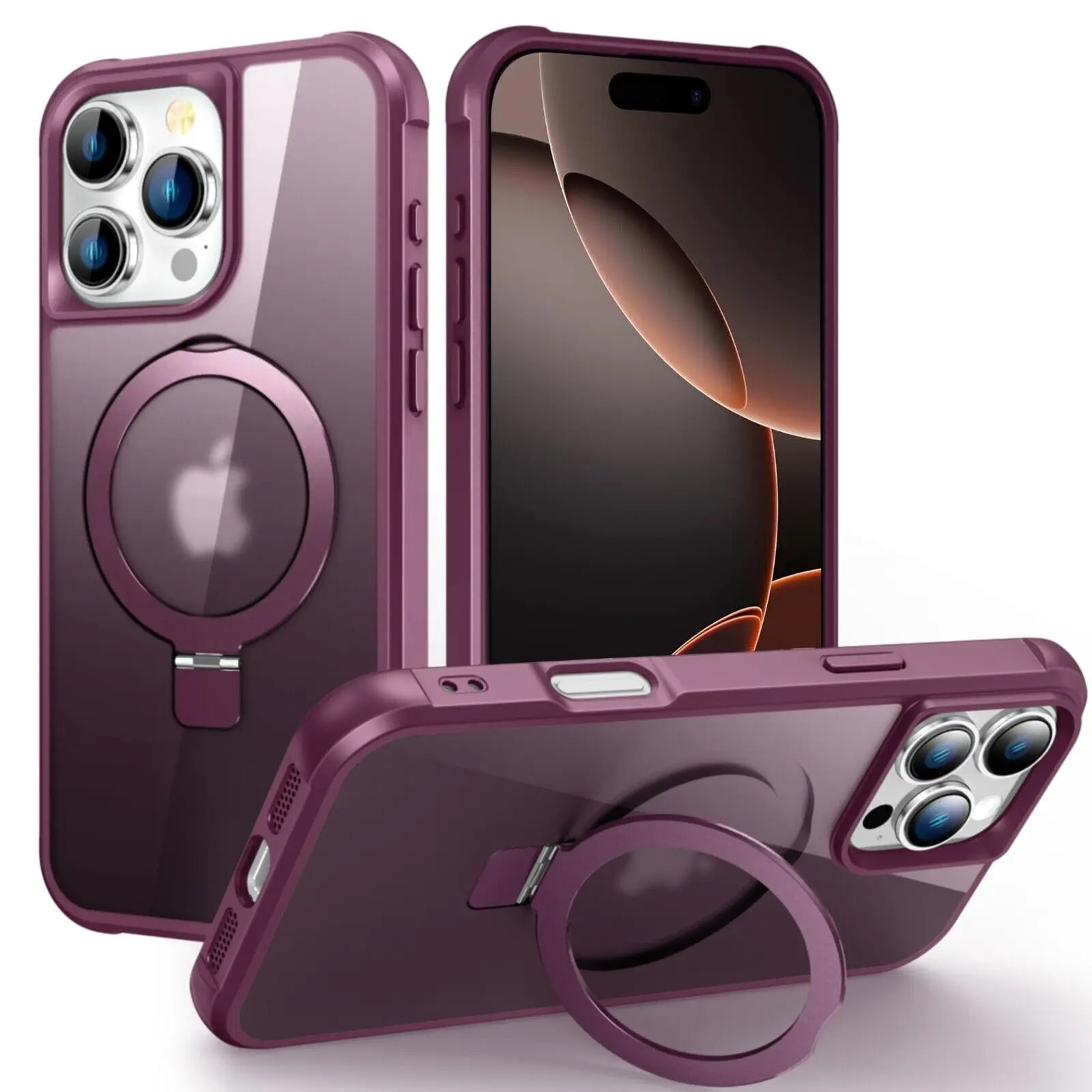 Magnetic Case for iPhone 16 15 14 13 12 11 Pro Max Plus with Mag-Safe Slim Cover - Firu Total Sales