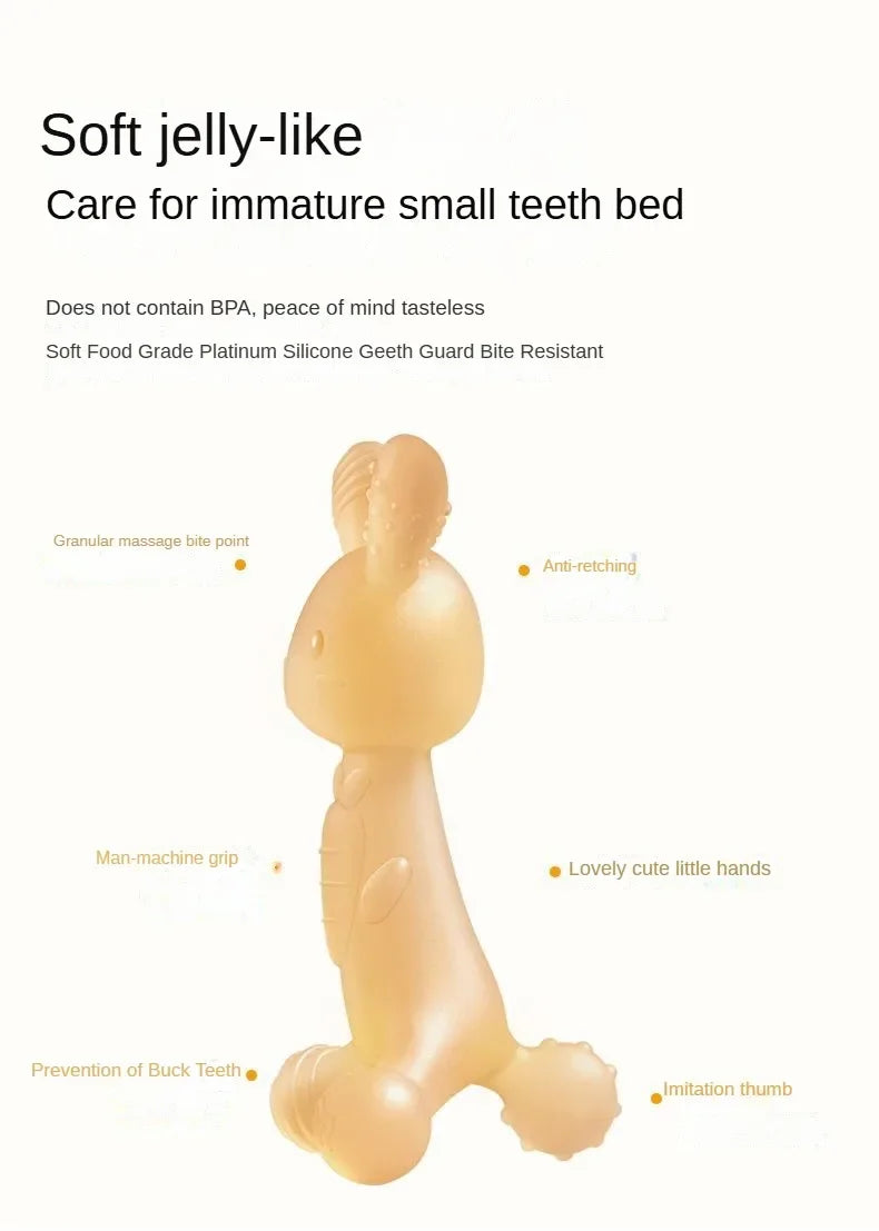 Cartoon Rabbit Silicone Teether — Newborn Chewing Toy | Infant Gift