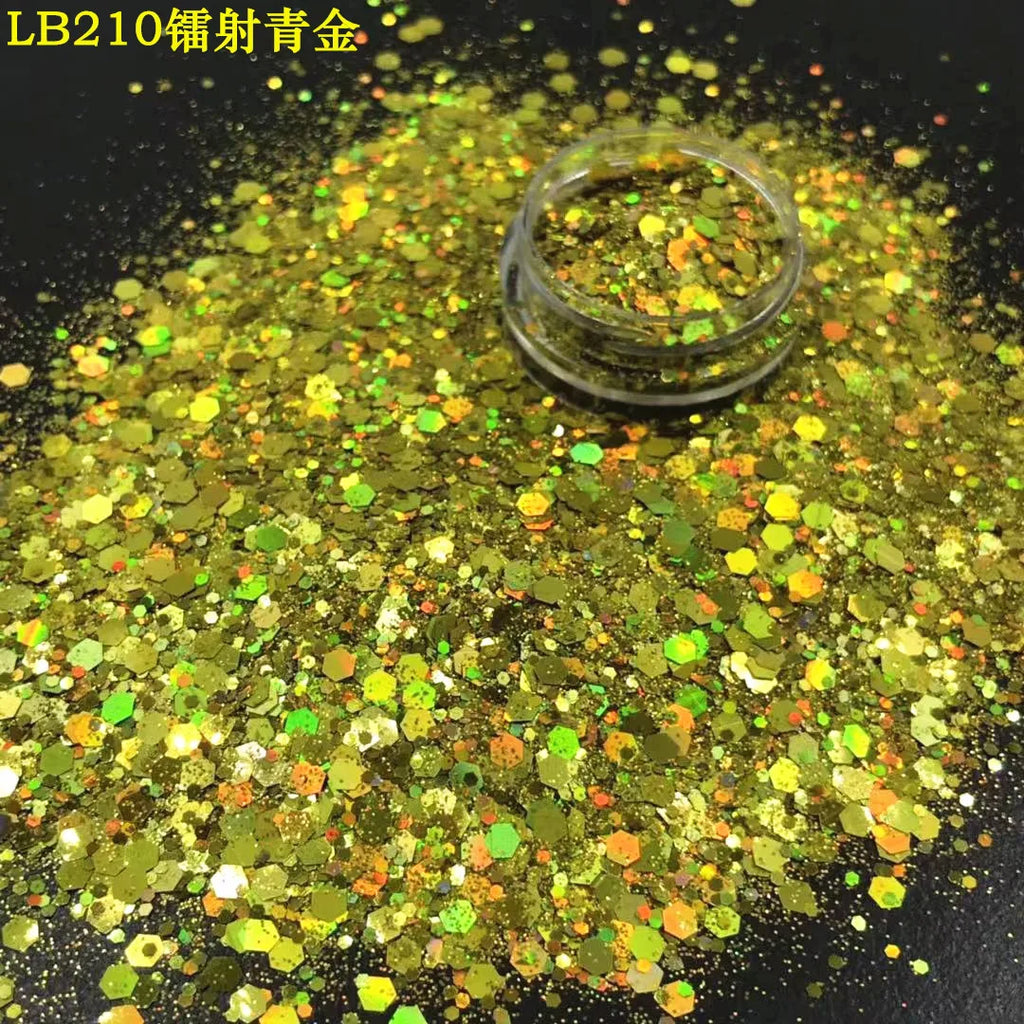 24 Colors Holographic Chunky Glitter 24 Colors Total Laser Nail Glitter Flakes Chunky Holographic Laser Nail Glitter 2030