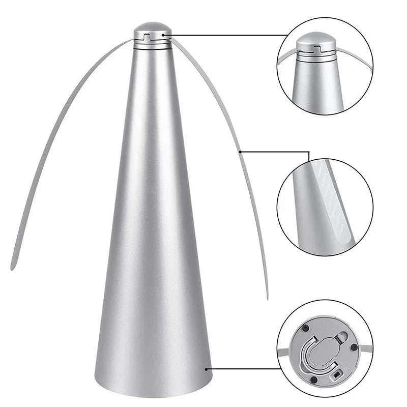 Rechargeable/dry cell Outdoor Multifunctional Fly Repellent 360° Rotation Fan-type Food Protector Pest Drive Away Table Fan