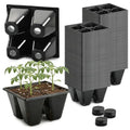 80 Pack Reusable 4-Cell Seed Starter Tray for Seedlings Easy Watering Seed Starting Trays with Drainage Holes for Seed Germinat