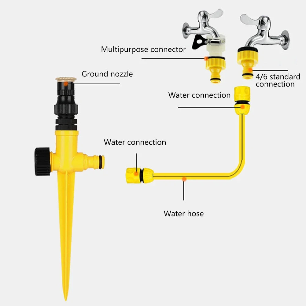 Outdoor Misting Cooling System Adjustable Rotating Watering Sprayer Garden Metal Irrigation Sprinkler Watering Irrigation Tool