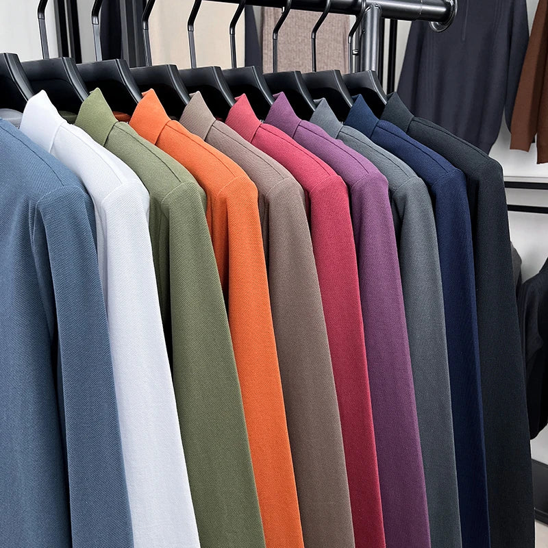 Polo Manga Larga 100% Algodón con Bordado de Pony | Casual Business Hombre 👔